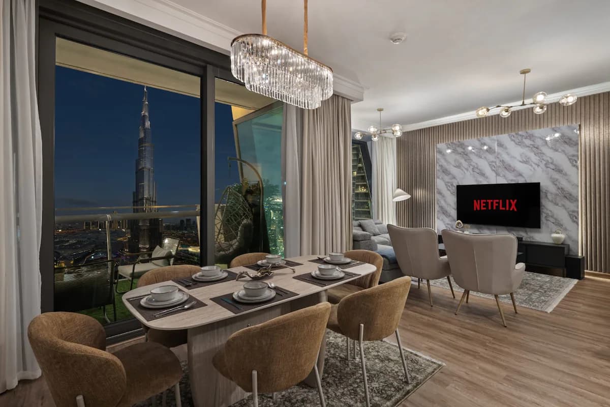 3 Bedroom Furnished Apartment with Burj Khalifa + Fountain View | Burj Vista — photo 3