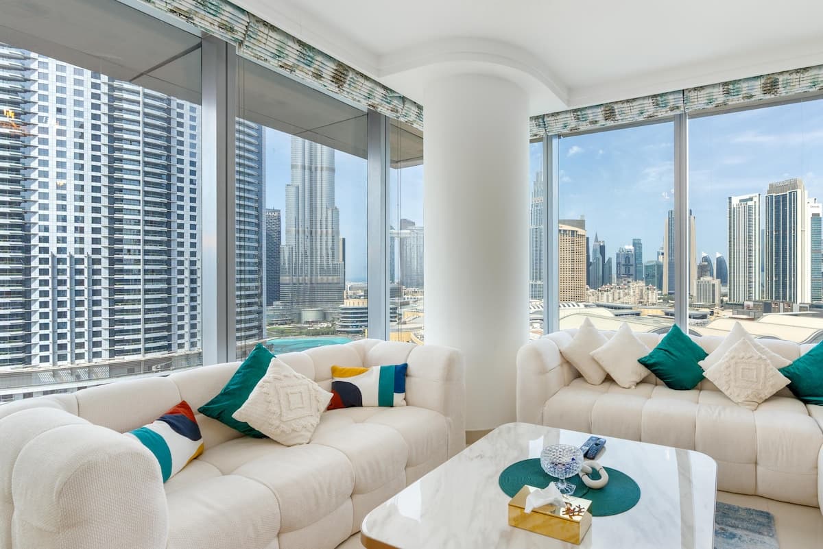 2 Bedroom Furnished Apartment with Full Burj Khalifa View | Boulevard Point