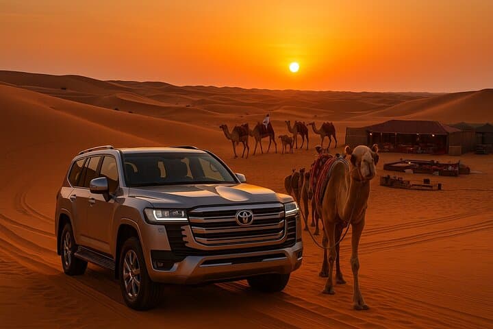 Red Dune Safari in Lahbab Desert with 4x4 pickup and BBQ dinner — Adventure things to do in Ajman