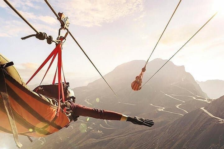 Jebel Jais world’s longest zipline experience from Dubai — Adventure things to do in Ras Al Khaimah