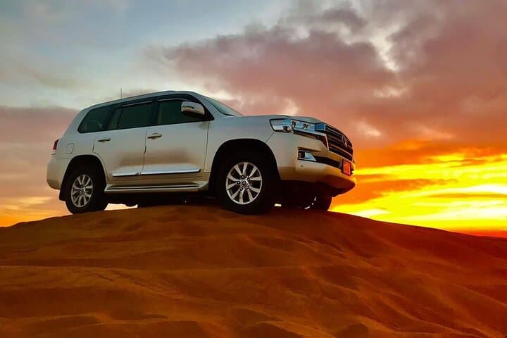 VIP desert safari with camel ride and premium dinner in the Lahbab Desert, Sharjah